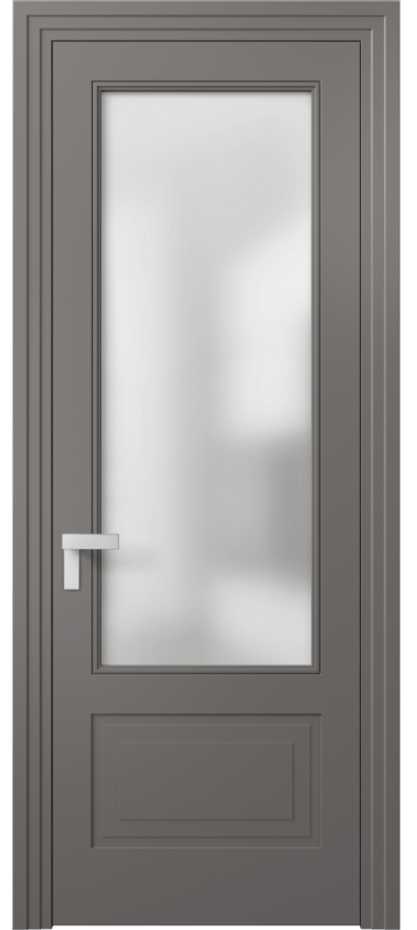 Межкомнатная дверь Рокка 8342 Матовый классический серый Сатинированное стекло Цена 82899 ₽ | Volhovec