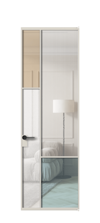 Межкомнатная дверь Мозаик АЛПЛ041.13 Алюминий облачно-серый Комбинация стекол Группы 1 и Группы 3 Цена 176770 ₽ | Volhovec