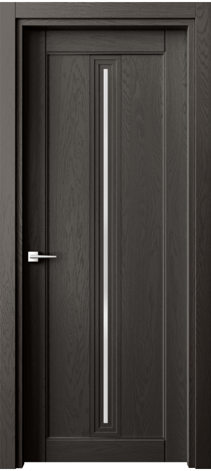 Межкомнатная дверь Эго 6123 Дуб антрацит Сатинированное стекло Цена 126499 ₽ | Volhovec