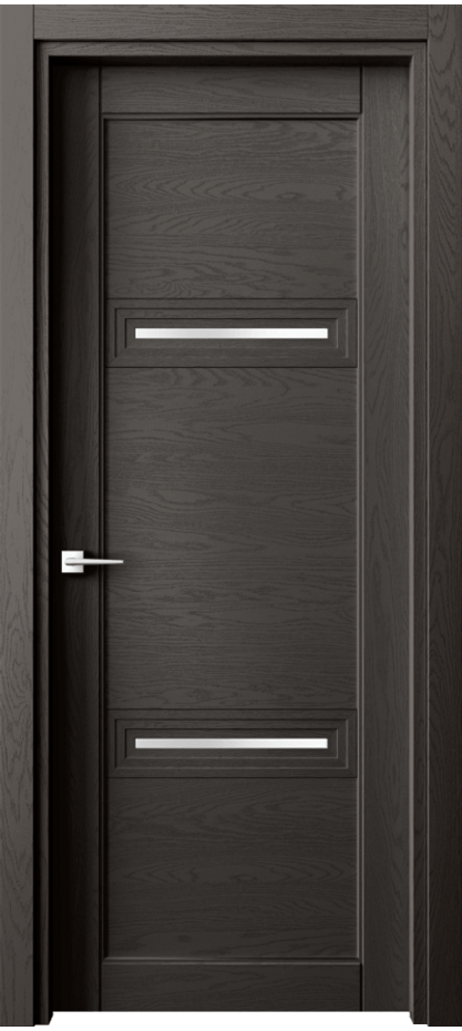 Межкомнатная дверь Эго 6113 Дуб антрацит Сатинированное стекло Цена 126499 ₽ | Volhovec