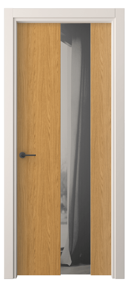 Межкомнатная дверь Фридом 4226 Ванильный дуб Двустороннее серое зеркало, триплекс Цена 44399 ₽ | Volhovec