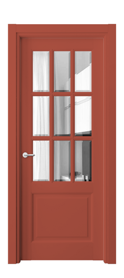 Межкомнатная дверь Тоскана Грильято 6312 Бук белоснежный Прозрачное стекло с фацетом Цена 153499 ₽ | Volhovec