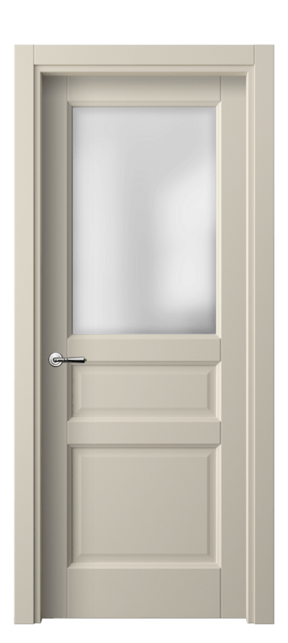 Межкомнатная дверь Галант 1432 ПЭТ светло-бежевый Сатинированное стекло Цена 28149 ₽ | Volhovec