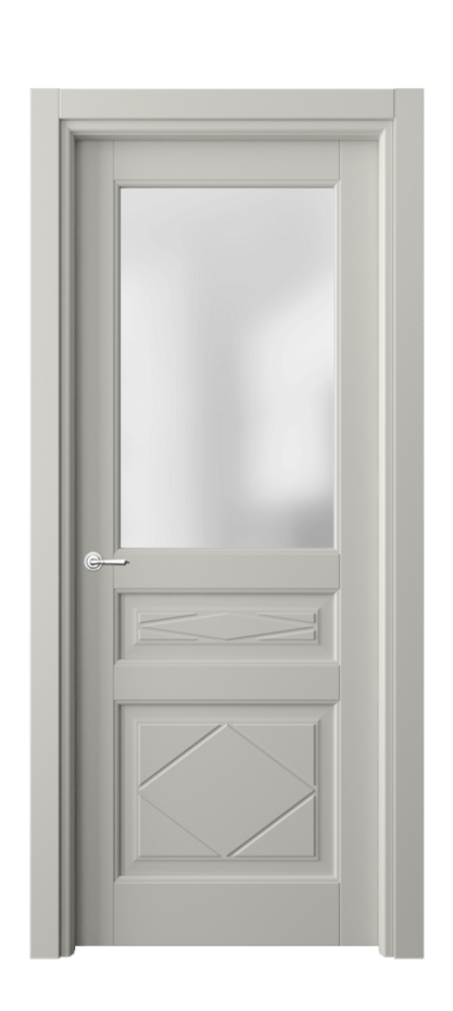 Межкомнатная дверь Тоскана Ромбо 6344 Бук тёплый серый Сатинированное стекло Цена 101199 ₽ | Volhovec