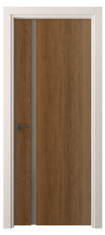 Межкомнатная дверь Фридом 4222 Лесной орех Сатинированное бронзовое стекло, триплекс Цена 33474 ₽ | Volhovec