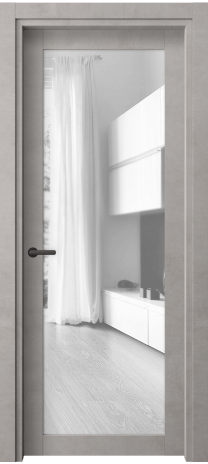 Межкомнатная дверь Нео 2102 Леон серебро Прозрачное стекло, триплекс Цена 36849 ₽ | Volhovec