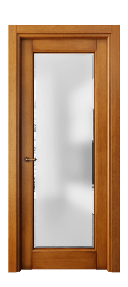 Межкомнатная дверь Тоскана Элегантэ 6300 Бук светлый с патиной Сатинированное стекло с фацетом Цена 112299 ₽ | Volhovec