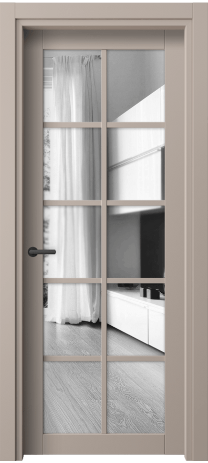 Межкомнатная дверь Нео 2106 ПЭТ серо-коричневый  Двустороннее зеркало, триплекс Цена 31224 ₽ | Volhovec