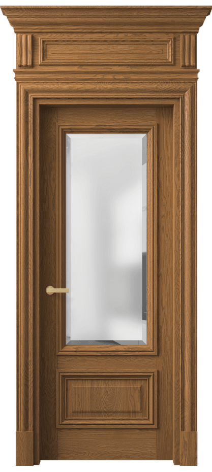 Межкомнатная дверь Антик 7306 Дуб пряный матовый Сатинированное стекло с фацетом Цена 266349 ₽ | Volhovec
