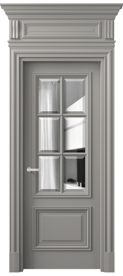 Межкомнатная дверь Антик 7312 Бук нейтральный серый Двустороннее зеркало с фацетом, триплекс Цена 186009 ₽ | Volhovec