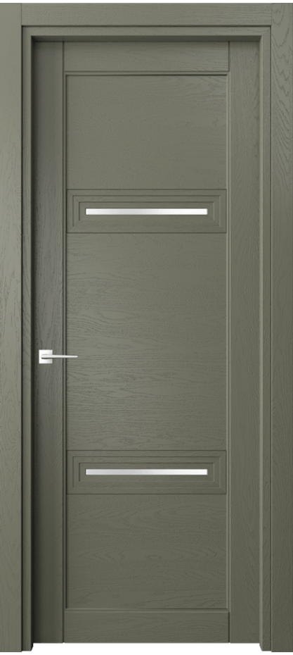 Межкомнатная дверь Эго 6113 Дуб оливковый тёмный Сатинированное стекло Цена 126499 ₽ | Volhovec