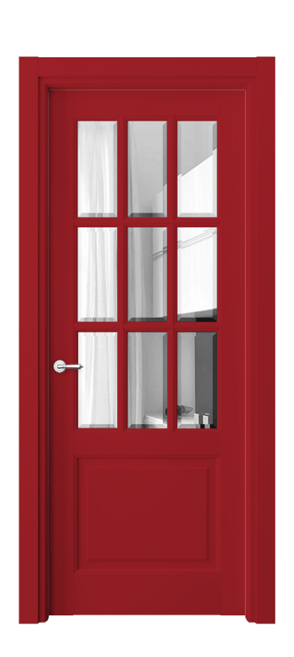 Межкомнатная дверь Тоскана Грильято 6312 Бук белоснежный Прозрачное стекло с фацетом Цена 153499 ₽ | Volhovec