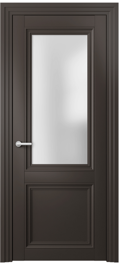 Межкомнатная дверь Центро 2524 Матовый антрацит Сатинированное стекло Цена 74599 ₽ | Volhovec