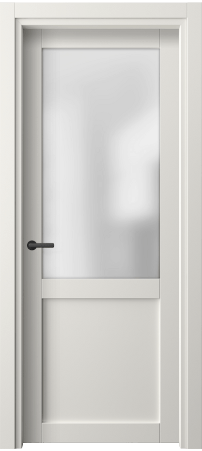 Межкомнатная дверь Нео 2122 ПЭТ белоснежный Сатинированное стекло Цена 25749 ₽ | Volhovec
