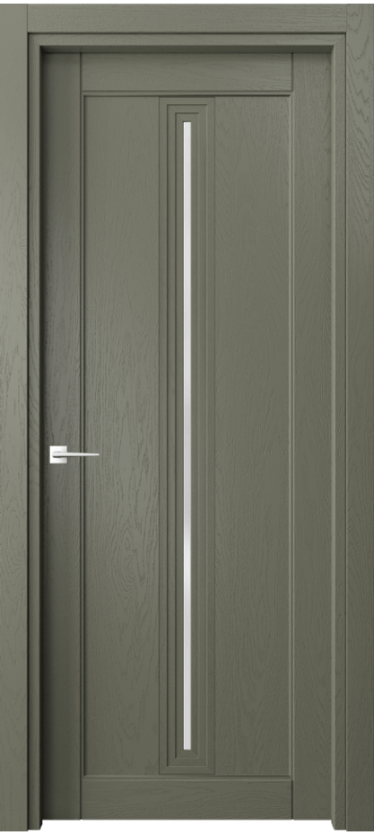 Межкомнатная дверь Эго 6123 Дуб оливковый тёмный Сатинированное стекло Цена 126499 ₽ | Volhovec