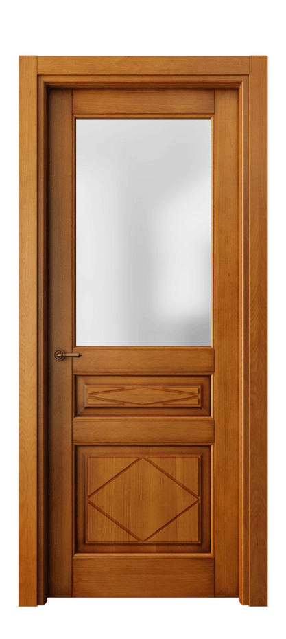 Межкомнатная дверь Тоскана Ромбо 6344 Бук светлый с патиной Сатинированное стекло Цена 117899 ₽ | Volhovec