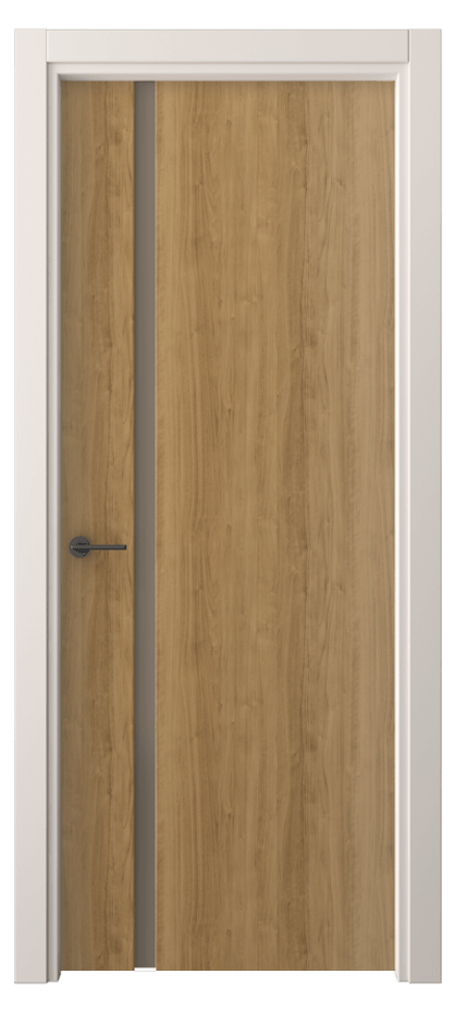 Межкомнатная дверь Фридом 4222 Грецкий орех Сатинированное бронзовое стекло, триплекс Цена 33474 ₽ | Volhovec