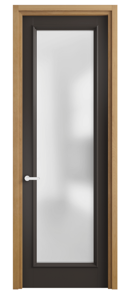 Межкомнатная дверь Шарм 6702 Бук антрацит Сатинированное стекло Цена 100399 ₽ | Volhovec