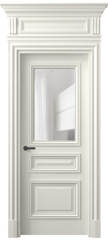 Межкомнатная дверь Антик 7304 Бук жемчуг Рифлёное стекло "Дюна", триплекс Цена 168609 ₽ | Volhovec