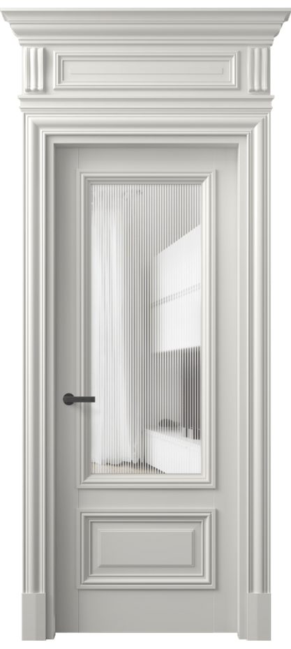 Межкомнатная дверь Антик 7306 Бук серый Рифлёное стекло "Дюна", триплекс Цена 168609 ₽ | Volhovec