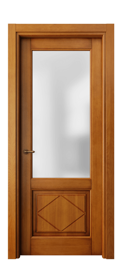 Межкомнатная дверь Тоскана Ромбо 6342 Бук светлый с патиной Сатинированное стекло Цена 113499 ₽ | Volhovec