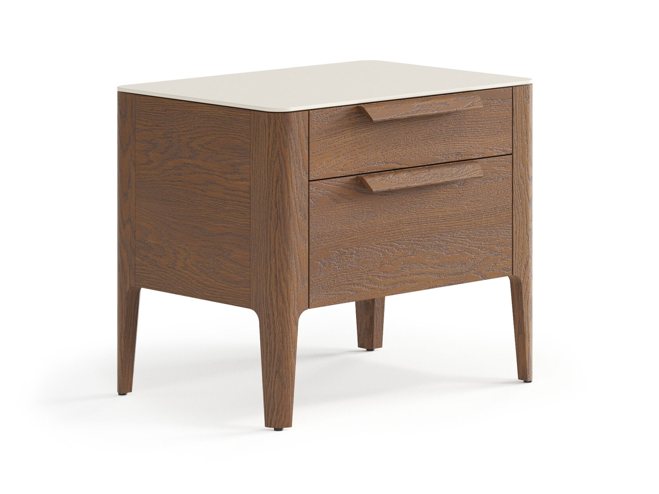 Тумба прикроватная Piega 2 ящика дуб каштановый матовый