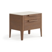 Тумба прикроватная Piega 2 ящика дуб каштановый матовый