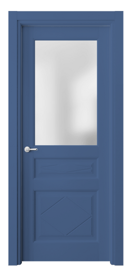 Дверь межкомнатная 6344 Отдалённо-синий RAL 5023. Цвет RAL Отдалённо-синий RAL 5023. Материал Массив бука эмаль. Коллекция Тоскана Ромбо. Картинка.