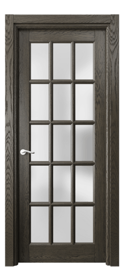 Дверь межкомнатная 0708 ДСЕ.Б САТ. Цвет Дуб серый брашированный. Материал Массив дуба брашированный. Коллекция Лигнум. Картинка.