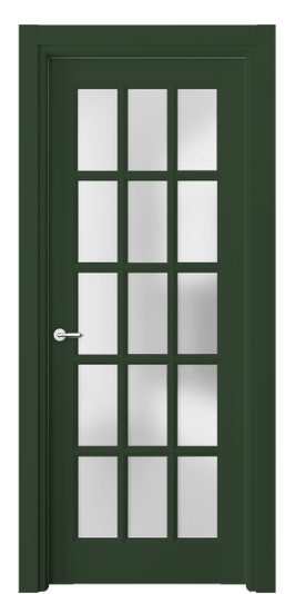 Дверь межкомнатная 6311 Хромовый зелёный RAL 6020. Цвет RAL Хромовый зелёный RAL 6020. Материал Массив бука эмаль. Коллекция Тоскана Грильято. Картинка.