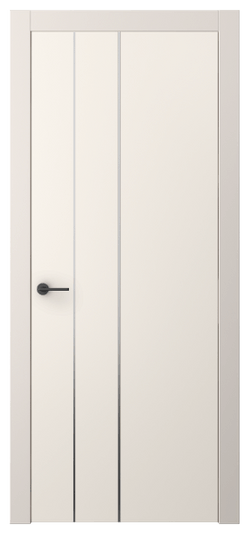 Дверь межкомнатная АКП 4203 ПЭКБ. Цвет ПЭТ кремово-белый. Материал ПЭТ. Коллекция Фридом. Картинка.
