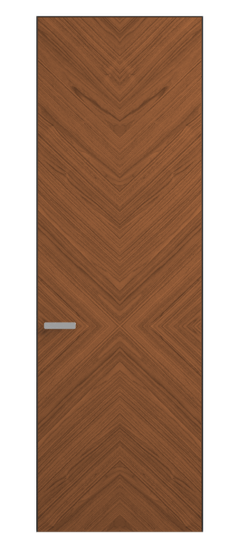 Дверь межкомнатная 0205 ОМДМР Орех медный матовый. Цвет Орех медный матовый рифт. Материал Радиальный шпон Naturwood. Коллекция Рифт. Картинка.