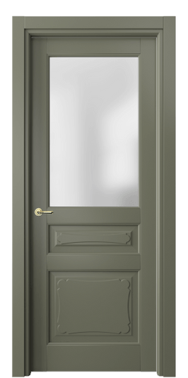 Дверь межкомнатная 6324 БОТ САТ. Цвет Бук оливковый тёмный. Материал Массив бука эмаль. Коллекция Тоскана Элегантэ. Картинка.