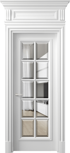Дверь межкомнатная 7310 ББЛ ПРОЗ Ф. Цвет Бук белоснежный. Материал Массив бука эмаль. Коллекция Антик. Картинка.