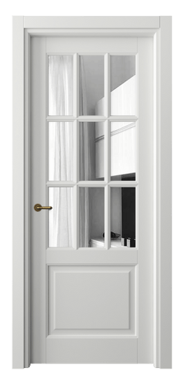 Дверь межкомнатная 6312 БССР ЗЕР. Цвет Бук светло-серый. Материал Массив бука эмаль. Коллекция Тоскана Грильято. Картинка.