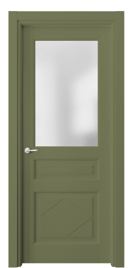 Дверь межкомнатная 6344 Тростниково-зелёный RAL 6013. Цвет RAL Тростниково-зелёный RAL 6013. Материал Массив бука эмаль. Коллекция Тоскана Ромбо. Картинка.