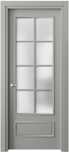 Дверь межкомнатная 8112 МНСР САТ. Цвет Матовый нейтральный серый. Материал Гладкая эмаль. Коллекция Париж. Картинка.