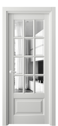 Дверь межкомнатная 0728 БССР ЗЕР-Ф. Цвет Бук светло-серый. Материал Массив бука эмаль. Коллекция Лигнум. Картинка.