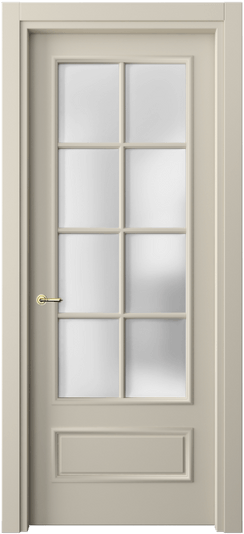 Дверь межкомнатная 8112 МБСР САТ. Цвет Матовый бежево-серый. Материал Гладкая эмаль. Коллекция Париж. Картинка.