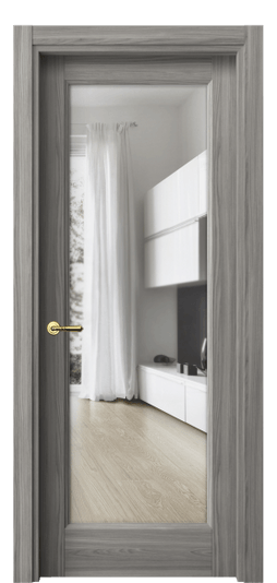 Дверь межкомнатная 1402 ИМЯ Прозрачное стекло. Цвет Имбирный ясень. Материал Ciplex ламинатин. Коллекция Галант. Картинка.