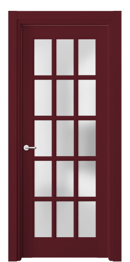 Дверь межкомнатная 6311 Винно-красный RAL 3005. Цвет RAL Винно-красный RAL 3005. Материал Массив бука эмаль. Коллекция Тоскана Грильято. Картинка.