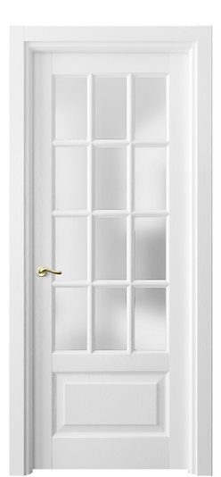 Дверь межкомнатная 0728 ДБС САТ. Цвет Дуб белоснежный. Материал Массив дуба эмаль. Коллекция Лигнум. Картинка.