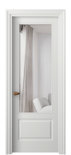 Дверь межкомнатная 8542 МССР ЗЕР. Цвет Матовый светло-серый. Материал Гладкая эмаль. Коллекция Эссе. Картинка.