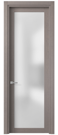 Дверь межкомнатная 2102 ДДМ САТ. Цвет Дуб дымчатый. Материал Шпон ценных пород. Коллекция Планум. Картинка.