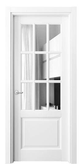 Дверь межкомнатная 6312 ББЛ ЗЕР. Цвет Бук белоснежный. Материал Массив бука эмаль. Коллекция Тоскана Грильято. Картинка.