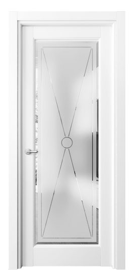 Межкомнатная дверь 6300 ББЛ Сатинированное стекло с гравировкой и фацетом. Цвет Бук белоснежный. Материал Массив бука эмаль. Коллекция Тоскана Литера. Фото. Дверь межкомнатная 6300 ББЛ Сатинированное стекло с гравировкой и фацетом. Цвет Бук белоснежный. Материал Массив бука эмаль. Коллекция Тоскана Литера. Картинка.