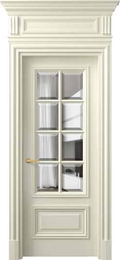 Дверь межкомнатная 7316 БМБ ПРОЗ Ф. Цвет Бук молочно-белый. Материал Массив бука эмаль. Коллекция Антик. Картинка.
