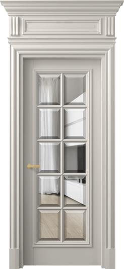 Дверь межкомнатная 7310 БОС ПРОЗ Ф. Цвет Бук облачный серый. Материал Массив бука эмаль. Коллекция Антик. Картинка.