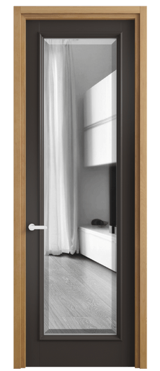 Дверь межкомнатная 6702 БАН ЗЕР ФАЦ. Цвет Бук антрацит. Материал Массив бука эмаль. Коллекция Шарм. Картинка.