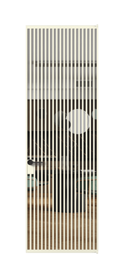 Дверь межкомнатная АЛПЛ040.07 Crystalvision АМБ. Цвет Алюминий молочно-белый. Материал Алюминий в эмали. Коллекция Формато. Картинка.